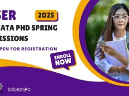 IISER Kolkata PhD Admissions 2025