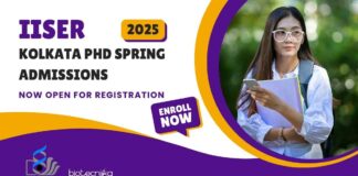IISER Kolkata PhD Admissions 2025