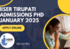 IISER Tirupati Admissions PhD January 2025 – Apply Online IISER Tirupati Admissions 2025