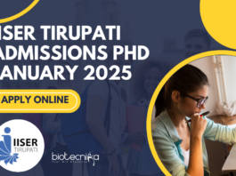 IISER Tirupati Admissions 2025