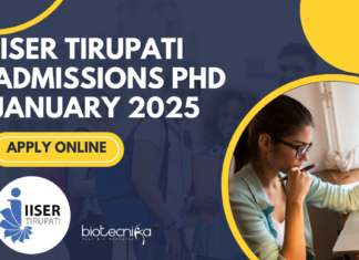 IISER Tirupati Admissions 2025