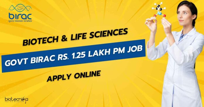 BIRAC Vacancies Biotech Associate