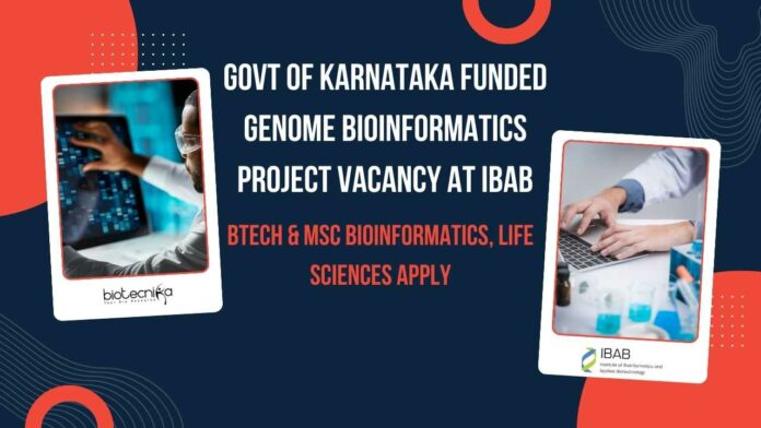 IBAB Bioinformatics Project Vacancies