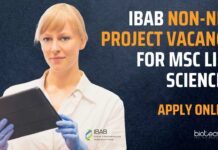 IBAB Non-NET Project Vacancy