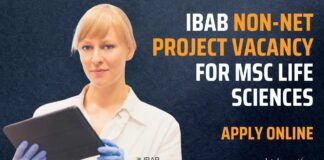 IBAB Non-NET Project Vacancy