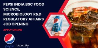 Pepsi India BSc Food Science