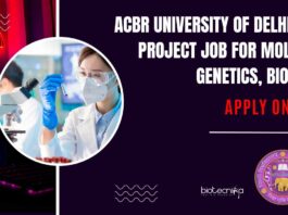 ACBR Delhi BSc Project Job