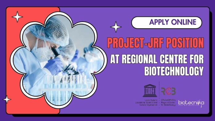 Project-JRF Position at RCB Faridabad