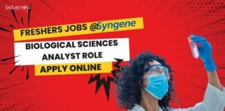 Freshers Biological Sciences Analyst