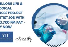 VIT Vellore Scientist Vacancy