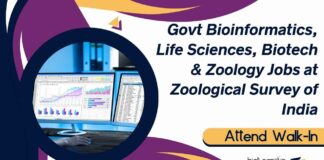 Govt Bioinformatics Job ZSI