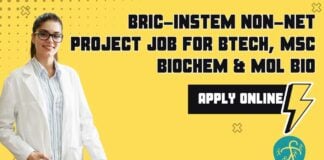 BRIC-inStem Non-NET Project Job