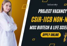 CSIR-IICB Non-NET Project Vacancy