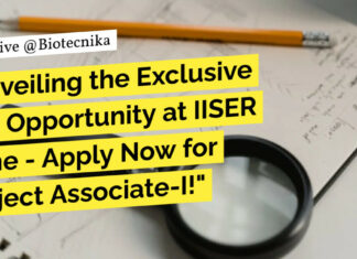 IISER Pune BTech Biotech, Life Sciences Apply Now for Project Job