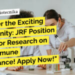 Life Sciences JRF Vacancy at RCB