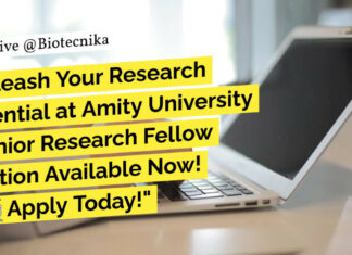 Amity University AIVI JRF Job For Biological Sciences - Apply Online