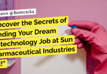 Biotechnology Job at Sun Pharmaceutical Industries Ltd! MSc Life Sciences & Biochem Apply