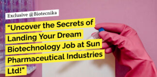 Biotechnology Job at Sun Pharmaceutical Industries Ltd! MSc Life Sciences & Biochem Apply
