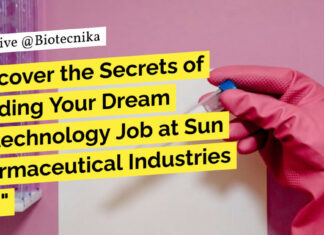 Biotechnology Job at Sun Pharmaceutical Industries Ltd! MSc Life Sciences & Biochem Apply