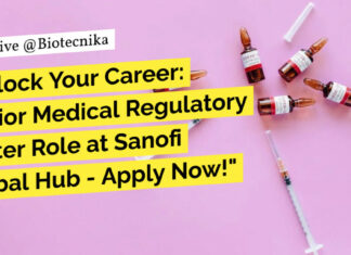Sanofi Medical Regulatory Writer Role For MSc & PhD - Apply Now!