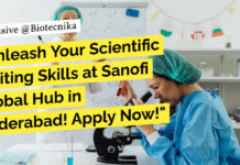 Sanofi Scientific Writer Position
