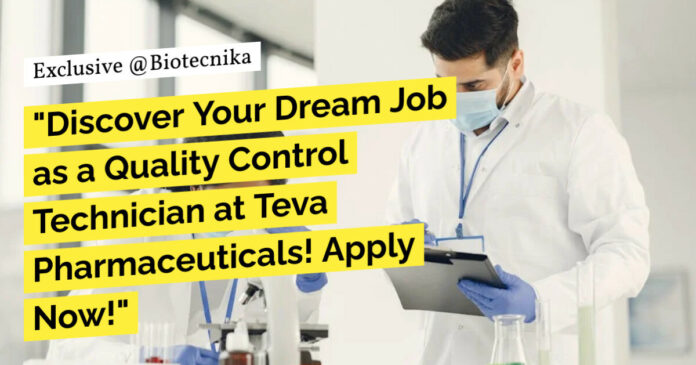 Microbiology QC Jobs at Teva Pharmaceuticals - Apply Online
