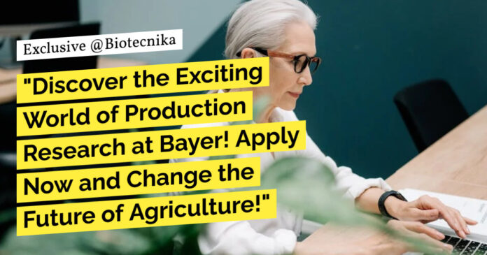Bayer Agricultural Sciences Jobs - Apply For Production Research Associate Role
