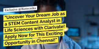 Clarivate STEM Content Analyst Jobs in Life Sciences & Healthcare! Apply Now