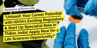 IQVIA BSc Vacancies Life Sciences - Apply Online For Regulatory & Start Up Specialist Role