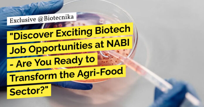 NABI Bioinformatics Project Vacancies - MSc Life Sciences Attend Walk-In