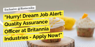 QA Officer at Britannia Industries - Apply Now!