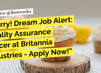 QA Officer at Britannia Industries - Apply Now!