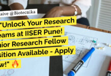 IISER Pune Research Fellow Recruitment - Applications Invited