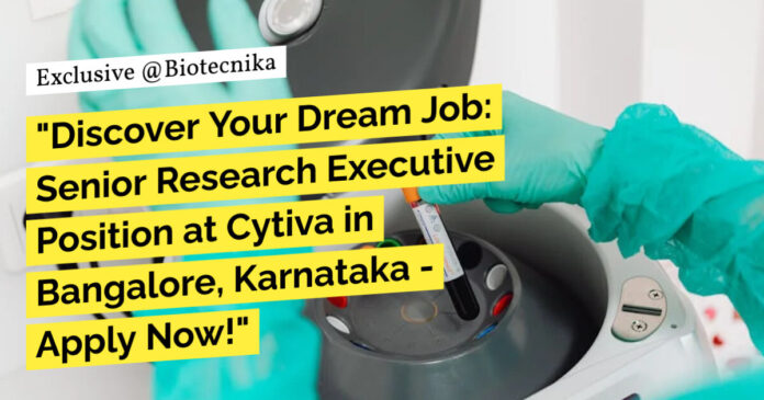 Cytiva Research Executive Job For Biology & Immunology Candidates - Apply Online