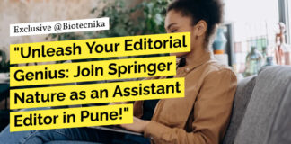 Springer Nature Assistant Editor Job For Life Sciences Candidates - Apply Online