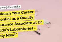 Dr Reddy's QA Vacancies - Life Sciences Apply Online Now