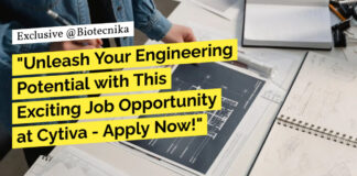 Cytiva BSc Biotech Jobs - Apply Online For Process Engineer Role