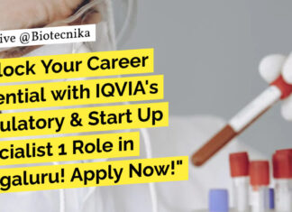IQVIA BSc Healthcare Jobs - Apply Online For Regulatory & Start Up Specialist Role