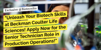 Beckman Coulter Life Sciences Hiring! Apply Now for the Senior Technician Role