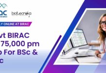 BIRAC Life Science Consultant Jobs