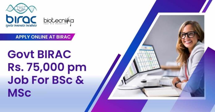 BIRAC Life Science Consultant Jobs