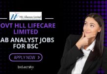 HLL Lifecare Lab Analyst Jobs