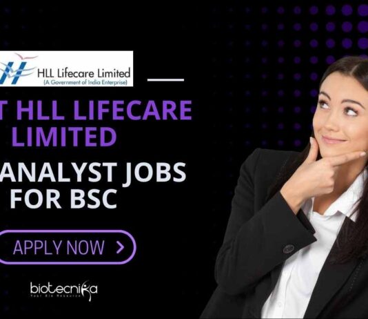 HLL Lifecare Lab Analyst Jobs