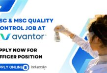 Quality Control Job Avantor: Apply Now for Officer Position