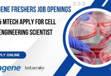Syngene Freshers Job Openings