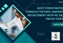 Govt CDSCO NTTL Recruitment