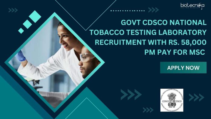 Govt CDSCO NTTL Recruitment