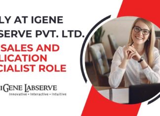 iGene Labserve Application Specialist Vacancy