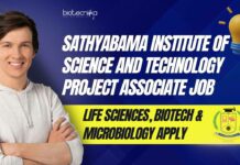 Sathyabama Project Job For Life Sciences