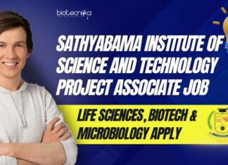 Sathyabama Project Job For Life Sciences